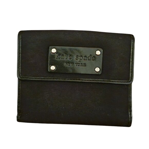 Kate Spade Black Nylon Bifold Wallet - Picture 1 of 12